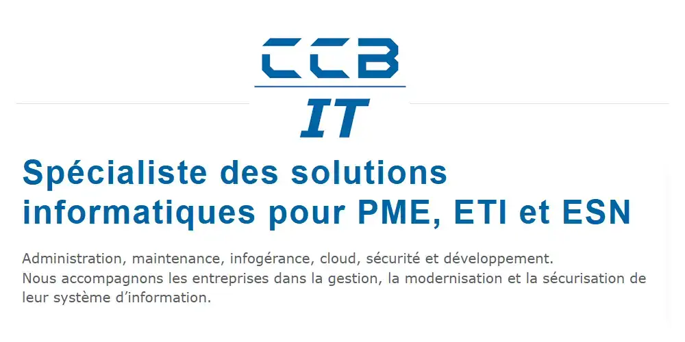 Bannière illustrant les services de informatique de CCB IT